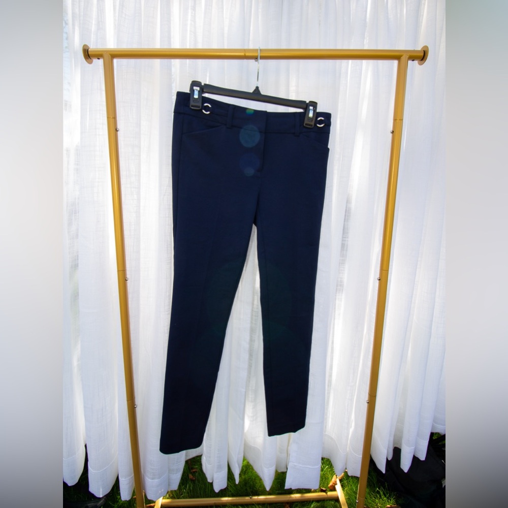 NWOT Navy Blue New York & Company Skinny Slim Crop Pants Dress Pants Workwear